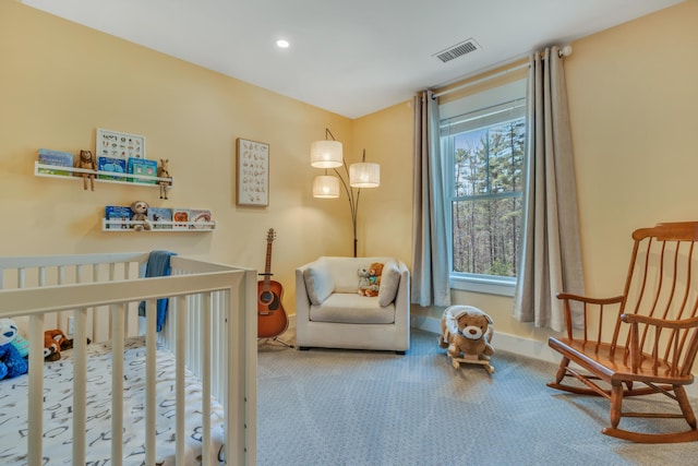 27 Oak Ridge Ter, Arundel, ME 04046 - bedroom featuring carpet flooring, a nursery area, recessed lighting, and baseboards