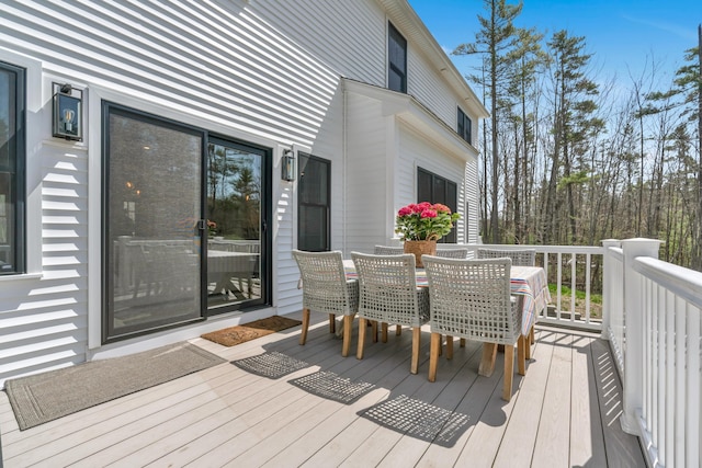 27 Oak Ridge Ter, Arundel, ME 04046 - deck featuring outdoor dining area