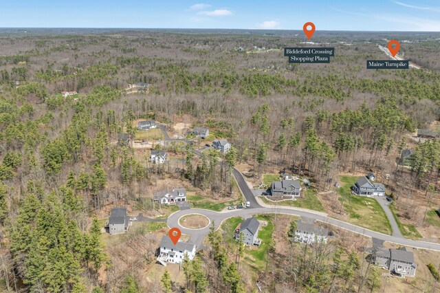 27 Oak Ridge Ter, Arundel, ME 04046 - aerial view of property's location with a forest