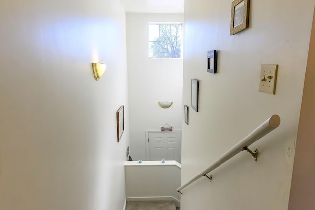 view of stairway
