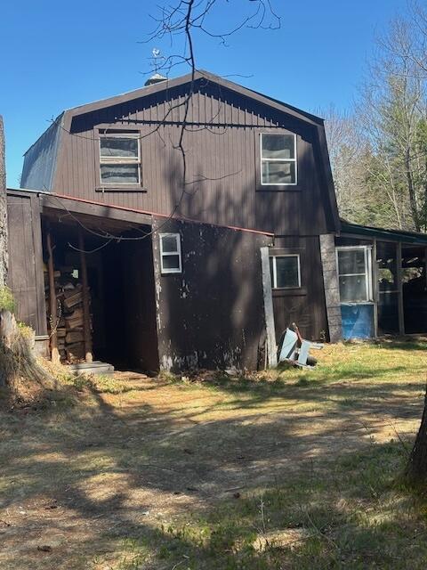 357 Leeds Rd, Wayne, ME 04284 - exterior space featuring a gambrel roof