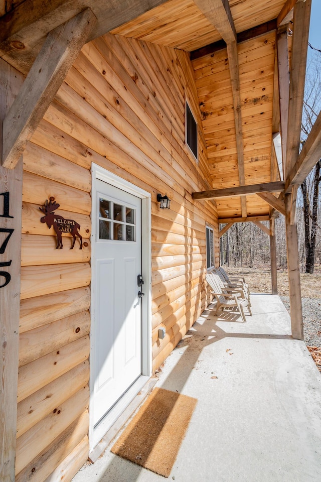 view of doorway to property