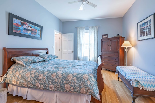 43 Sylvan Way Unit 10, Wells, ME 04090 - bedroom featuring light wood finished floors and ceiling fan
