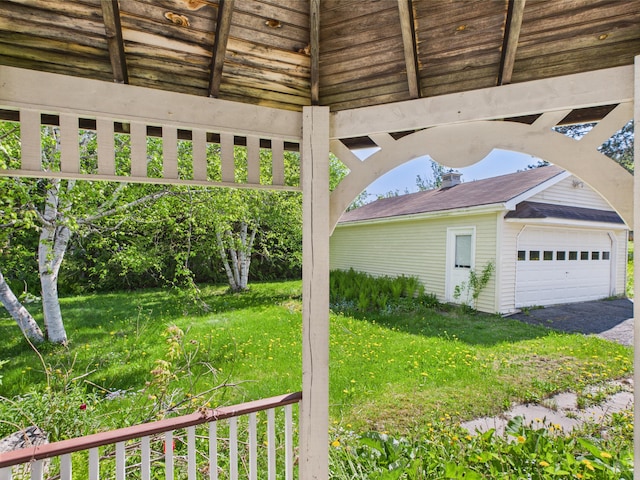 80 Garden Cir, Caribou, ME 04736 - view of property exterior with a garage and a yard