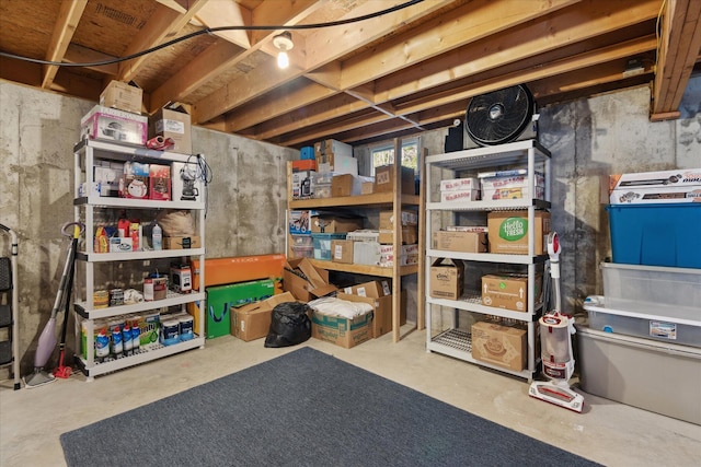 view of storage room