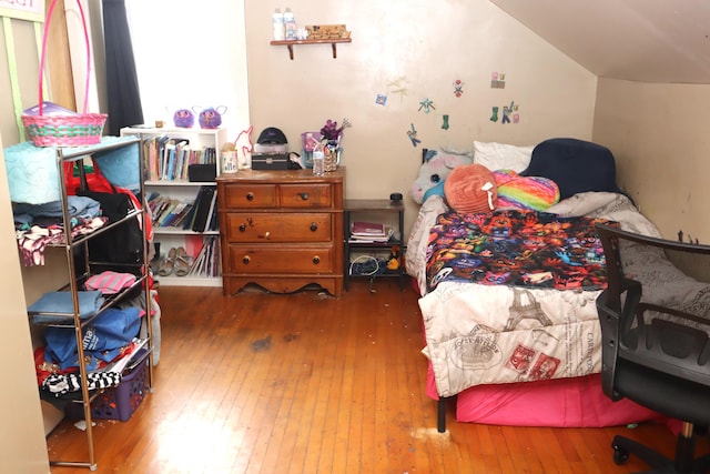12 Sherwin St, Waterville, ME 04901 - bedroom featuring wood-type flooring and vaulted ceiling