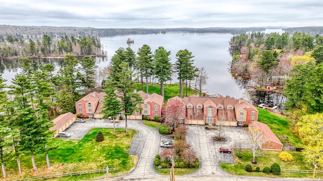 39 Turtle Run Rd Unit 8, Winthrop, ME 04364 - birds eye view of property featuring a water view