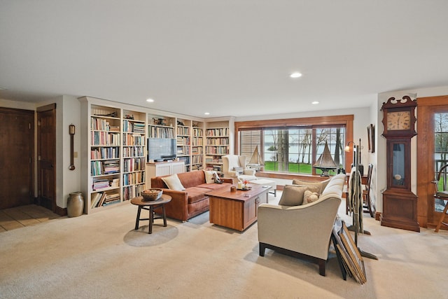 39 Turtle Run Rd Unit 8, Winthrop, ME 04364 - living room with light colored carpet and recessed lighting