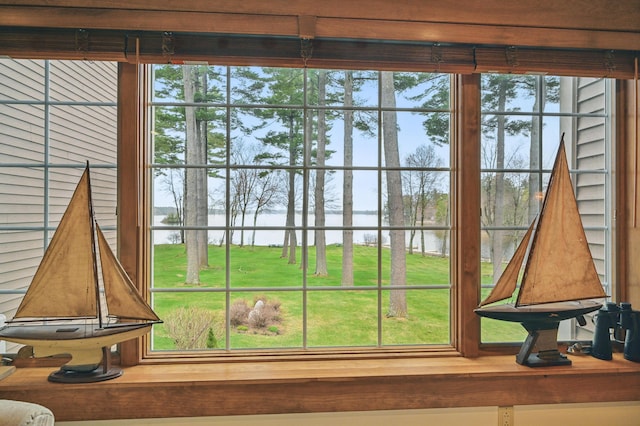 39 Turtle Run Rd Unit 8, Winthrop, ME 04364 - room details featuring a water view