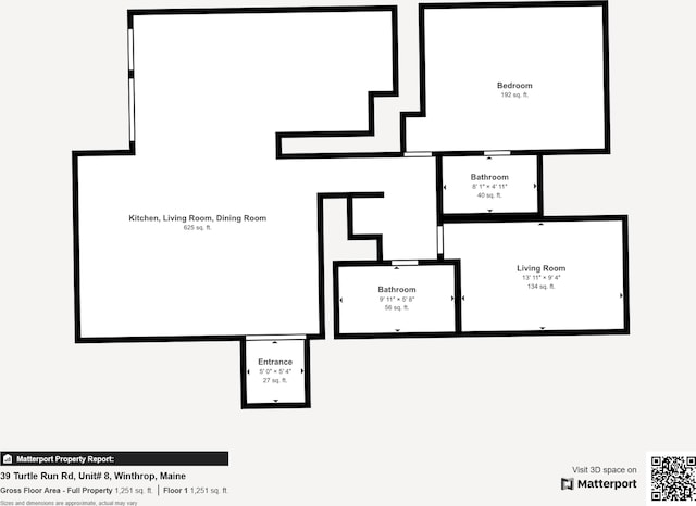 39 Turtle Run Rd Unit 8, Winthrop, ME 04364 - floor plan