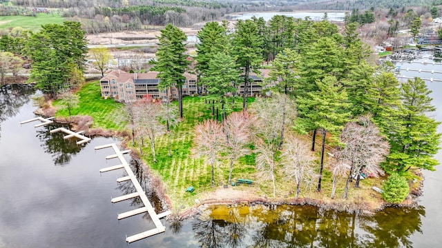 39 Turtle Run Rd Unit 8, Winthrop, ME 04364 - birds eye view of property with a water view