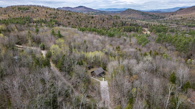 26 Mountain View Ln, Woodstock, ME 04219 - birds eye view of property with a mountain view and a view of trees