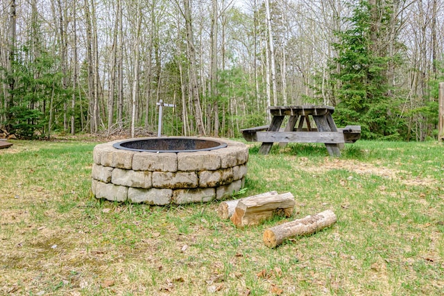 26 Mountain View Ln, Woodstock, ME 04219 - view of yard featuring a fire pit