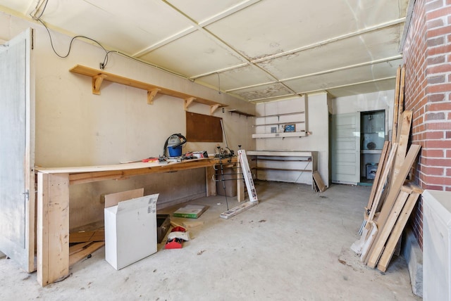 232 Peltoma Ave, Pittsfield, ME 04967 - basement featuring a workshop area
