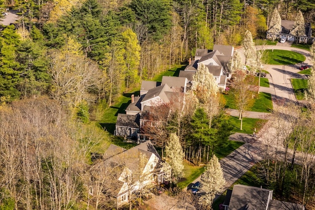 aerial view with a view of trees and a residential view