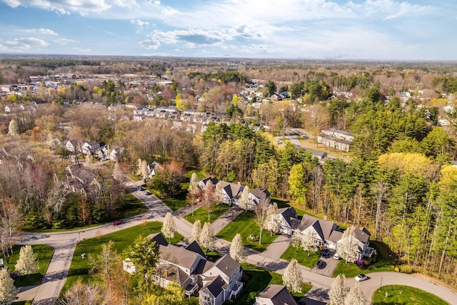 aerial view with a residential view