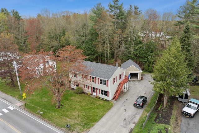 178 Bradley St, Saco, ME 04072 - view from above of property with a forest