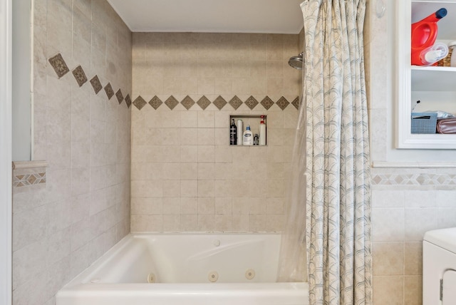 178 Bradley St, Saco, ME 04072 - full bathroom featuring tile walls