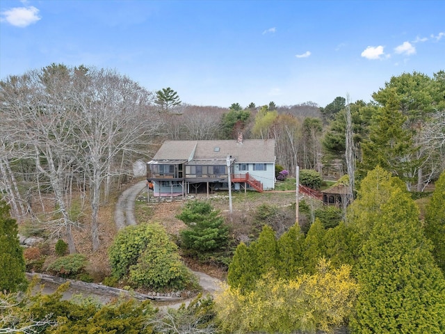 aerial view of property and surrounding area