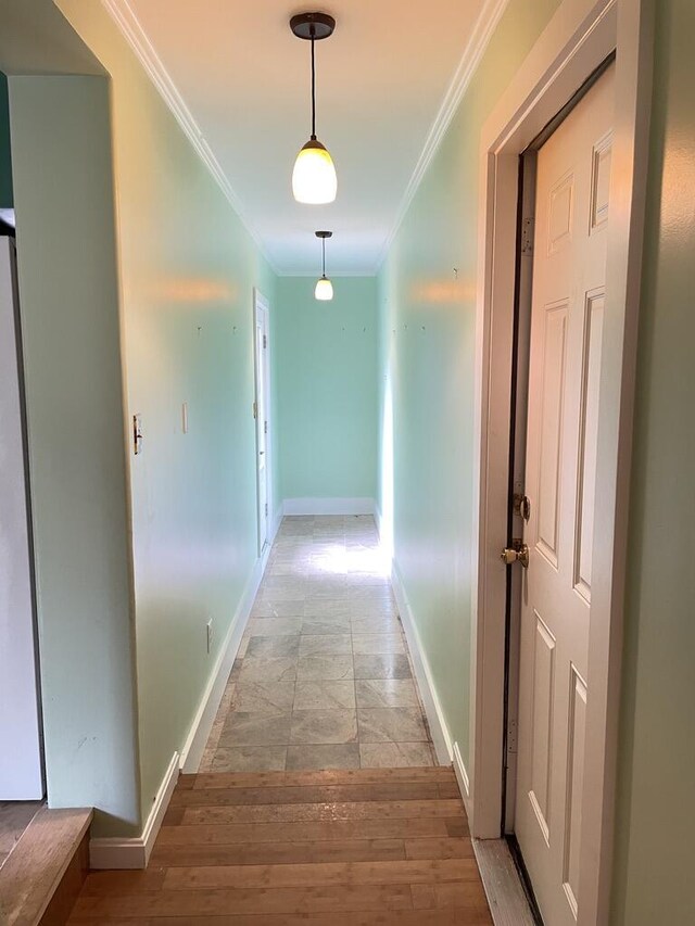 45 Seaview Ter, Belfast, ME 04915 - corridor featuring ornamental molding and baseboards