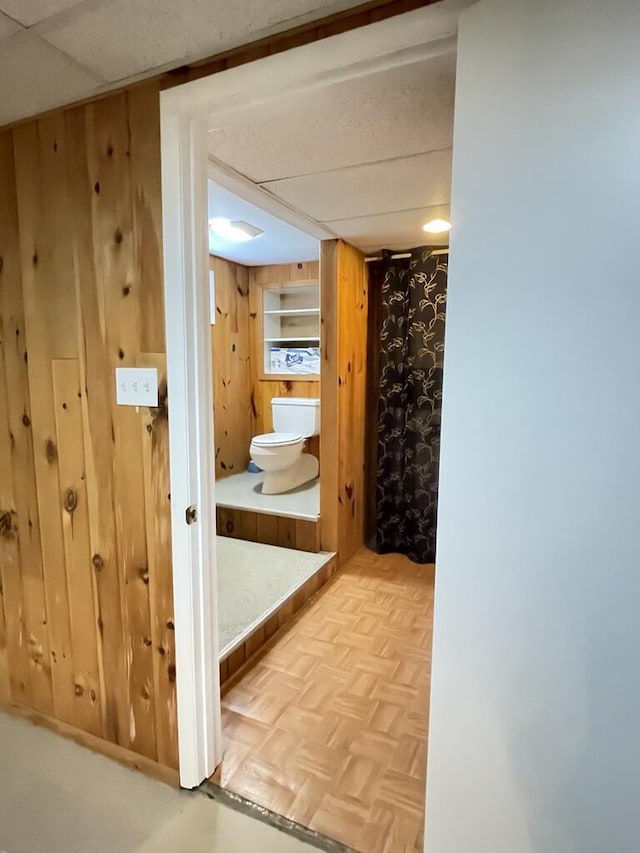 45 Seaview Ter, Belfast, ME 04915 - full bath featuring toilet and wooden walls