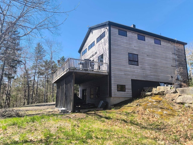 29 Punkin Hill Rd, South Thomaston, ME 04858 - back of house with a deck