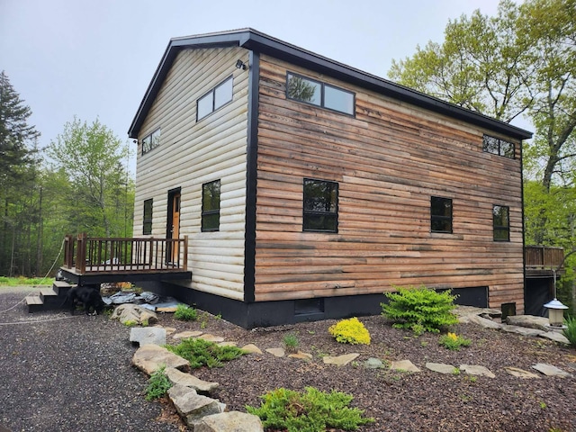 29 Punkin Hill Rd, South Thomaston, ME 04858 - view of side of property with a deck