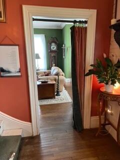 17 Boynton St, Eastport, ME 04631 - hallway featuring wood finished floors