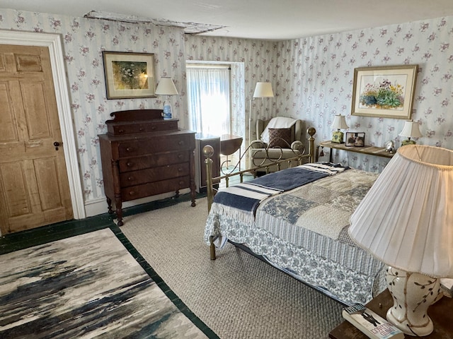 17 Boynton St, Eastport, ME 04631 - bedroom featuring wallpapered walls and baseboards