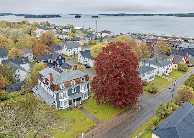 17 Boynton St, Eastport, ME 04631 - aerial perspective of suburban area with a large body of water