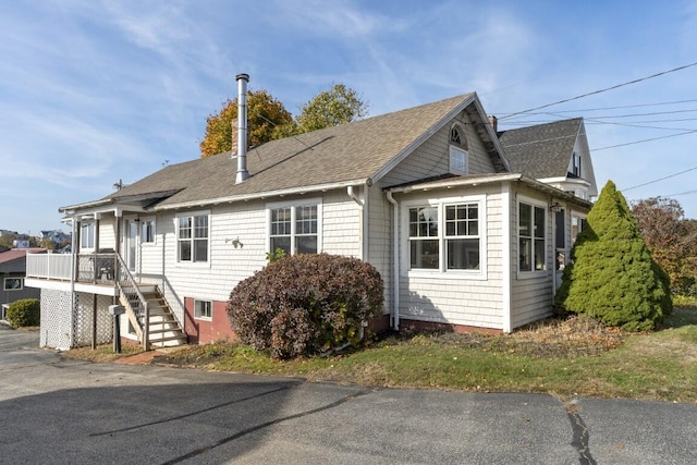 47 Atlantic Ave, Boothbay Harbor, ME 04538 - view of front of home with a shingled roof