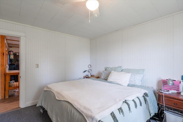 433 N Union Rd, Union, ME 04862 - carpeted bedroom featuring ceiling fan