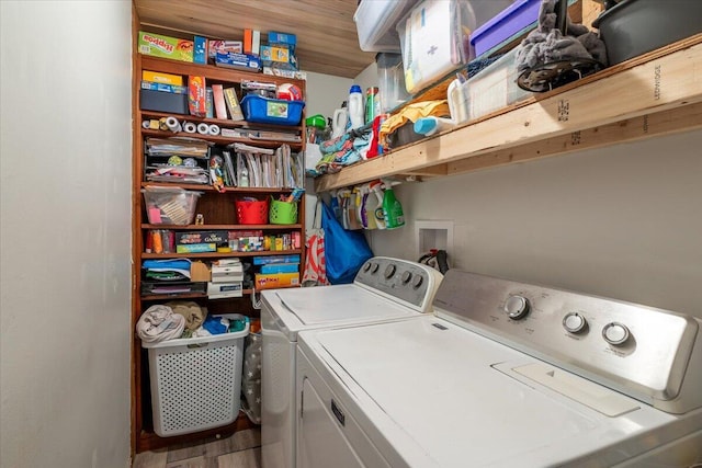 433 N Union Rd, Union, ME 04862 - washroom featuring separate washer and dryer and laundry area