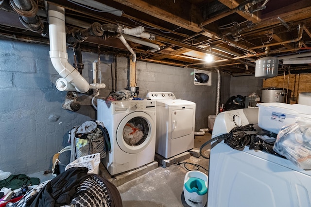 867 Minot Ave, Auburn, ME 04210 - washroom with independent washer and dryer and water heater