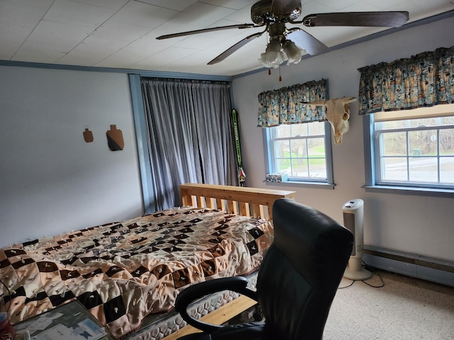 53 Village Rd, Stetson, ME 04488 - bedroom featuring ceiling fan