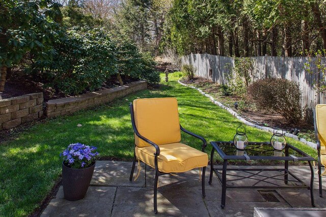 view of patio with fence