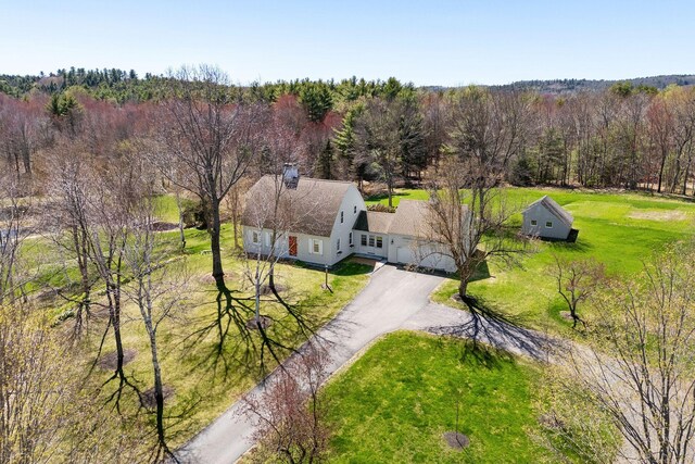 33 Smith Rd, Hallowell, ME 04347 - bird's eye view with a forest view