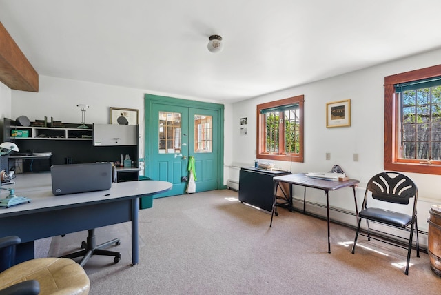 33 Smith Rd, Hallowell, ME 04347 - carpeted office featuring baseboard heating