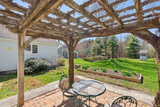 33 Smith Rd, Hallowell, ME 04347 - view of patio featuring a pergola