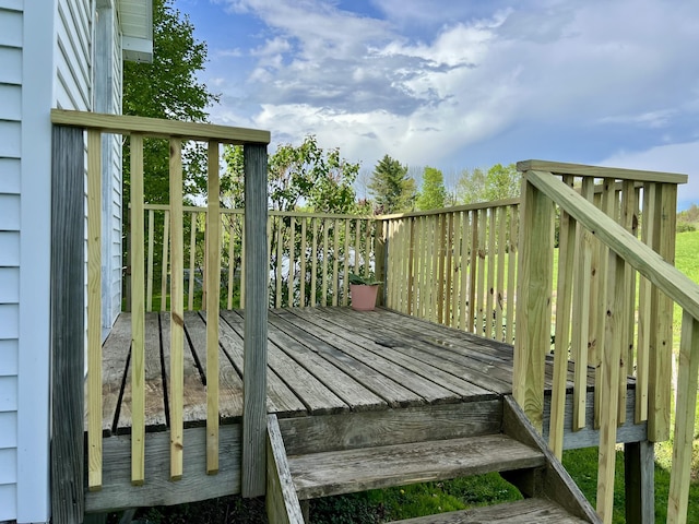 142 Palmer Rd, Thorndike, ME 04986 - view of wooden terrace