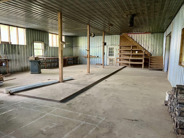 142 Palmer Rd, Thorndike, ME 04986 - miscellaneous room featuring concrete floors