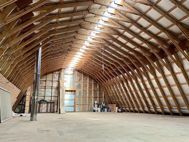 142 Palmer Rd, Thorndike, ME 04986 - misc room with high vaulted ceiling