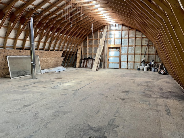 142 Palmer Rd, Thorndike, ME 04986 - misc room with lofted ceiling