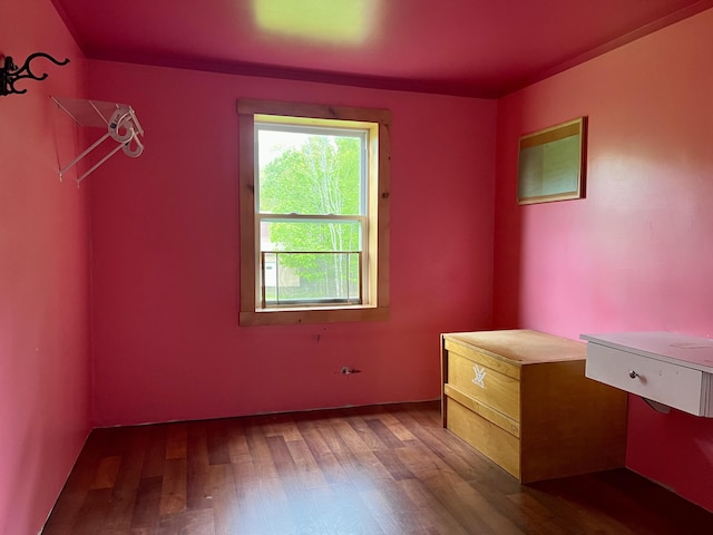 142 Palmer Rd, Thorndike, ME 04986 - unfurnished bedroom with wood finished floors