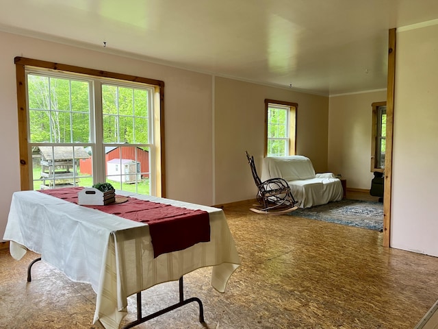 142 Palmer Rd, Thorndike, ME 04986 - dining space featuring ornamental molding