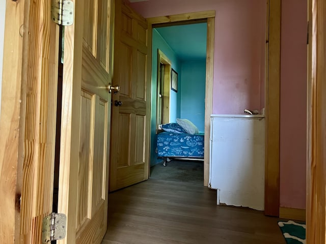 142 Palmer Rd, Thorndike, ME 04986 - hall featuring wood finished floors