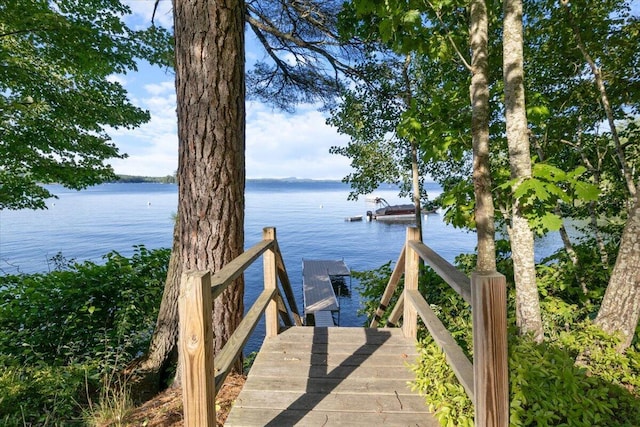 676 Sebago Rd, Sebago, ME 04029 - dock area featuring a water view
