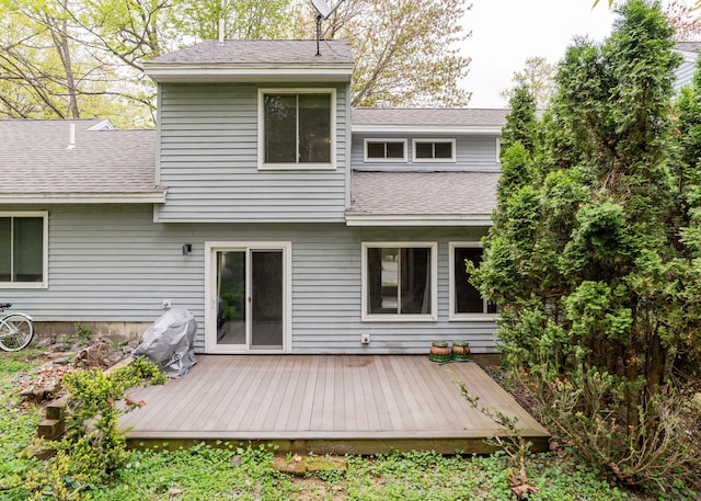 135 Portland Ave Unit 803, Old Orchard Beach, ME 04064 - rear view of house with roof with shingles and a wooden deck