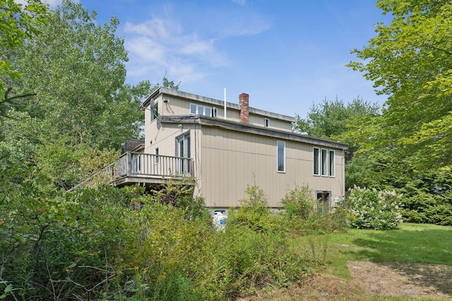27 Rein Rd, Saint George, ME 04859 - view of side of property featuring a wooden deck
