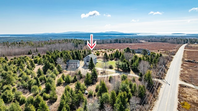 361 Sedgwick Ridge Rd, Sedgwick, ME 04676 - birds eye view of property featuring a mountain view